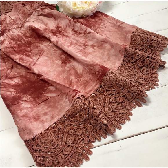 Autumn Rust Boho Tie Dye Dress - Picture 3 of 8